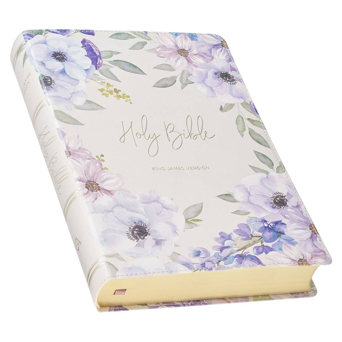 Floral Giant Print Full-Size Faux Leather KJV Bible