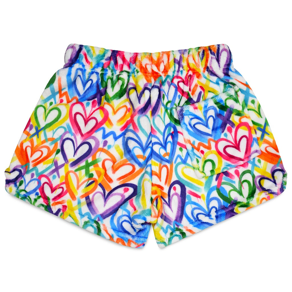 Youth Corey Paige Hearts Plush Shorts