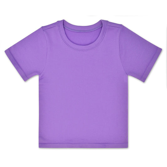 Youth Vivid Violet Ribbed Short Sleeve Shirt