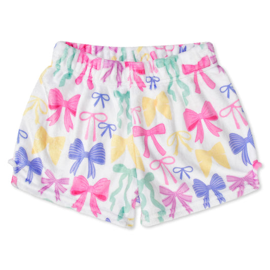 Youth Pretty Bows Plush Shorts