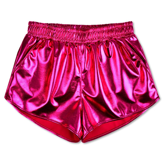 Youth Hot Pink Metallic Shorts