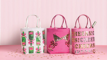 Mud Pie Cheers Sparkle Totes