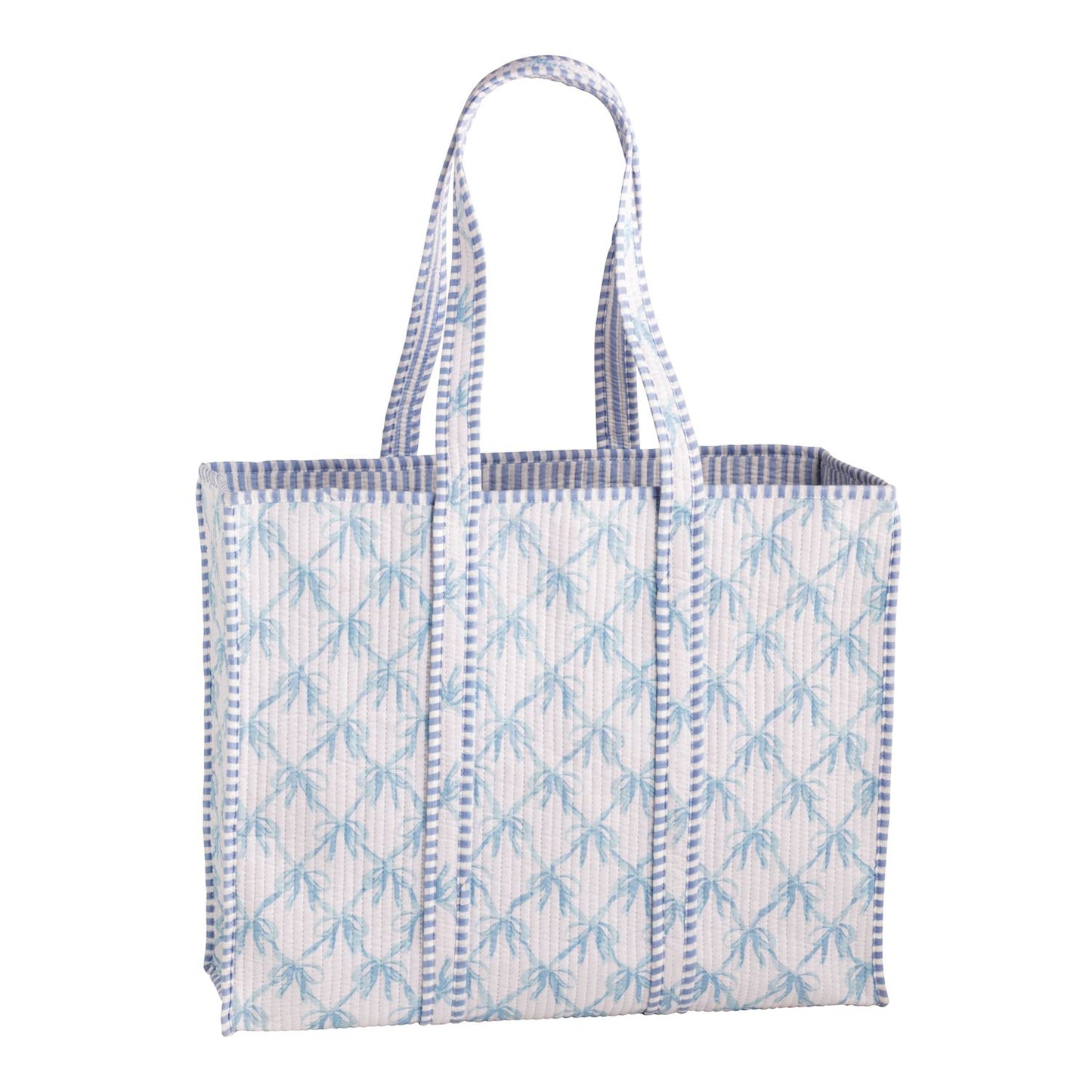 Mud Pie Bow Block Print Tote