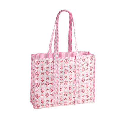 Mud Pie Bow Bloom Print Tote