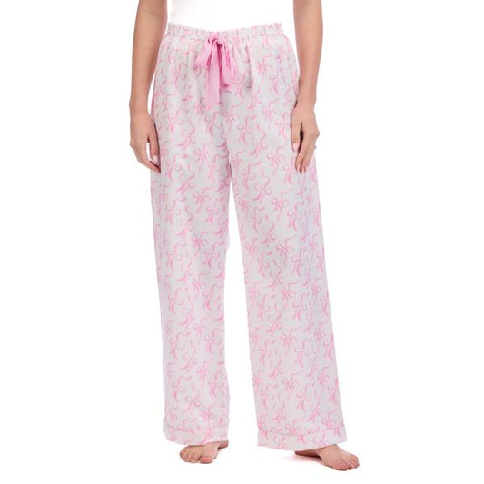 Mud Pie Pink Bow Pajama Pants