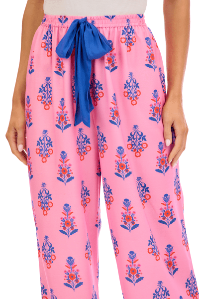 Mud Pie Pink Floral Print Pajama Pants
