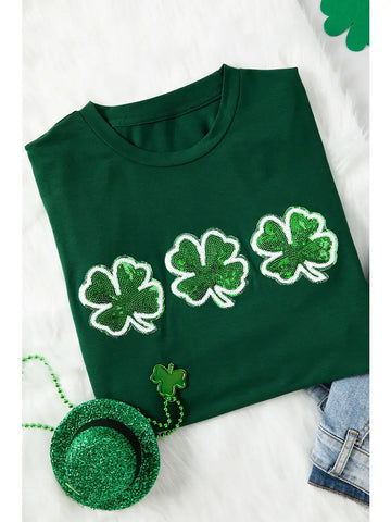 St. Patty's Sequin Clover Tee