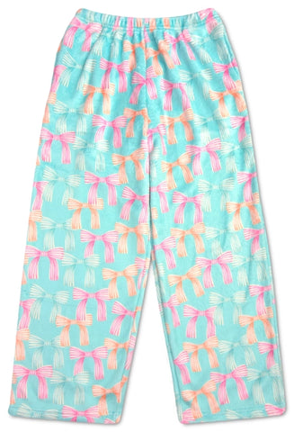 Youth Beautiful Bows Plush Pants