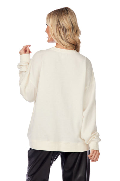 Mud Pie White Champagne Sparkle Sweatshirt