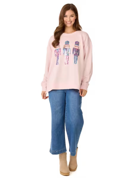 Mud Pie Nutcracker Sparkle Sweatshirt