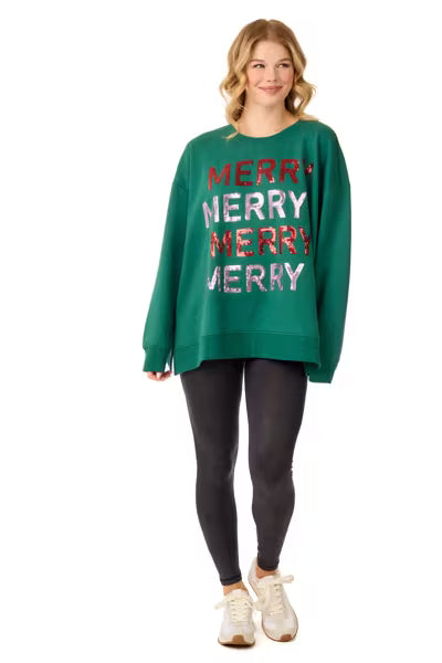 Mud Pie Merry Sparkle Sweatshirt