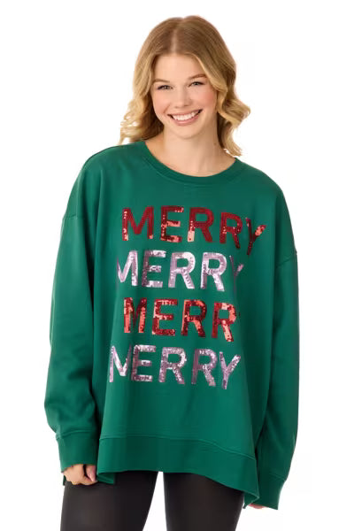 Mud Pie Merry Sparkle Sweatshirt