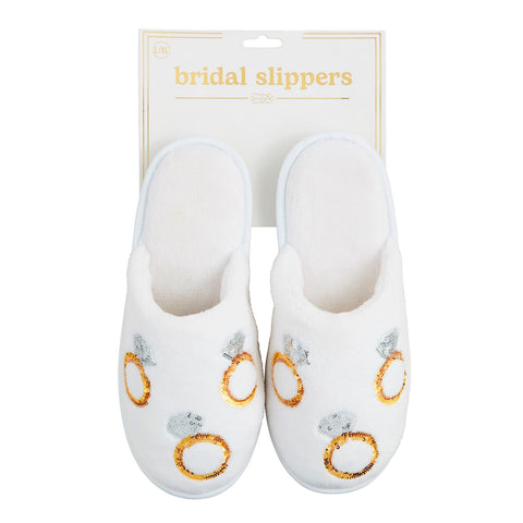 Mud Pie Bride Sparkle Slippers