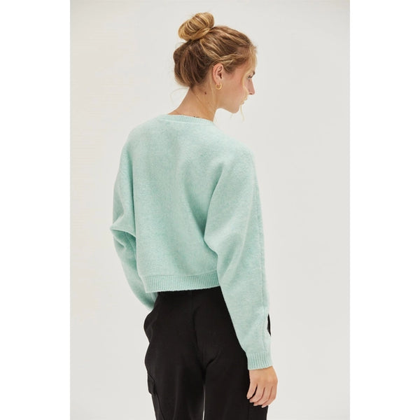 Mint Dolman Sleeve Emily Crew Neck Sweater