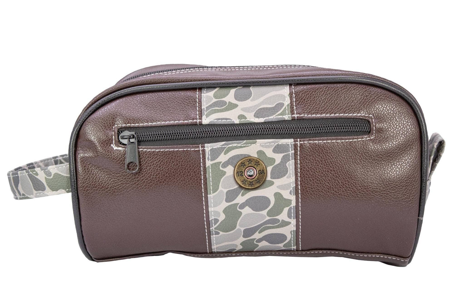 Green & Grey Shot Shell Camo Dopp Bag