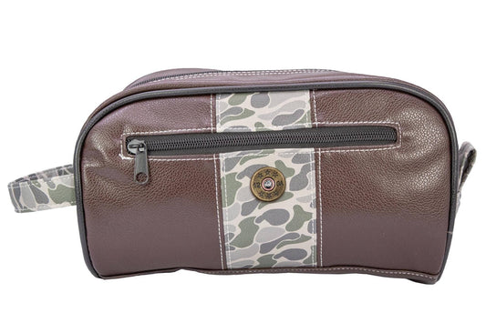 Green & Grey Shot Shell Camo Dopp Bag
