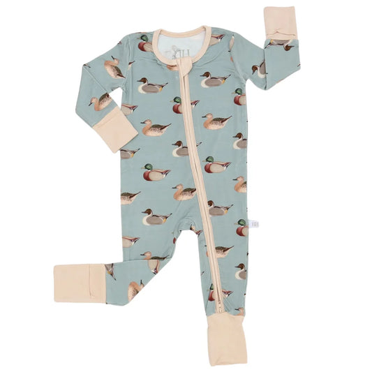 Hamner Hill Vintage Ducks Zipper Romper