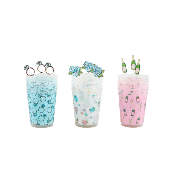 Mud Pie Bridal Party Cup & Stirrer Sets