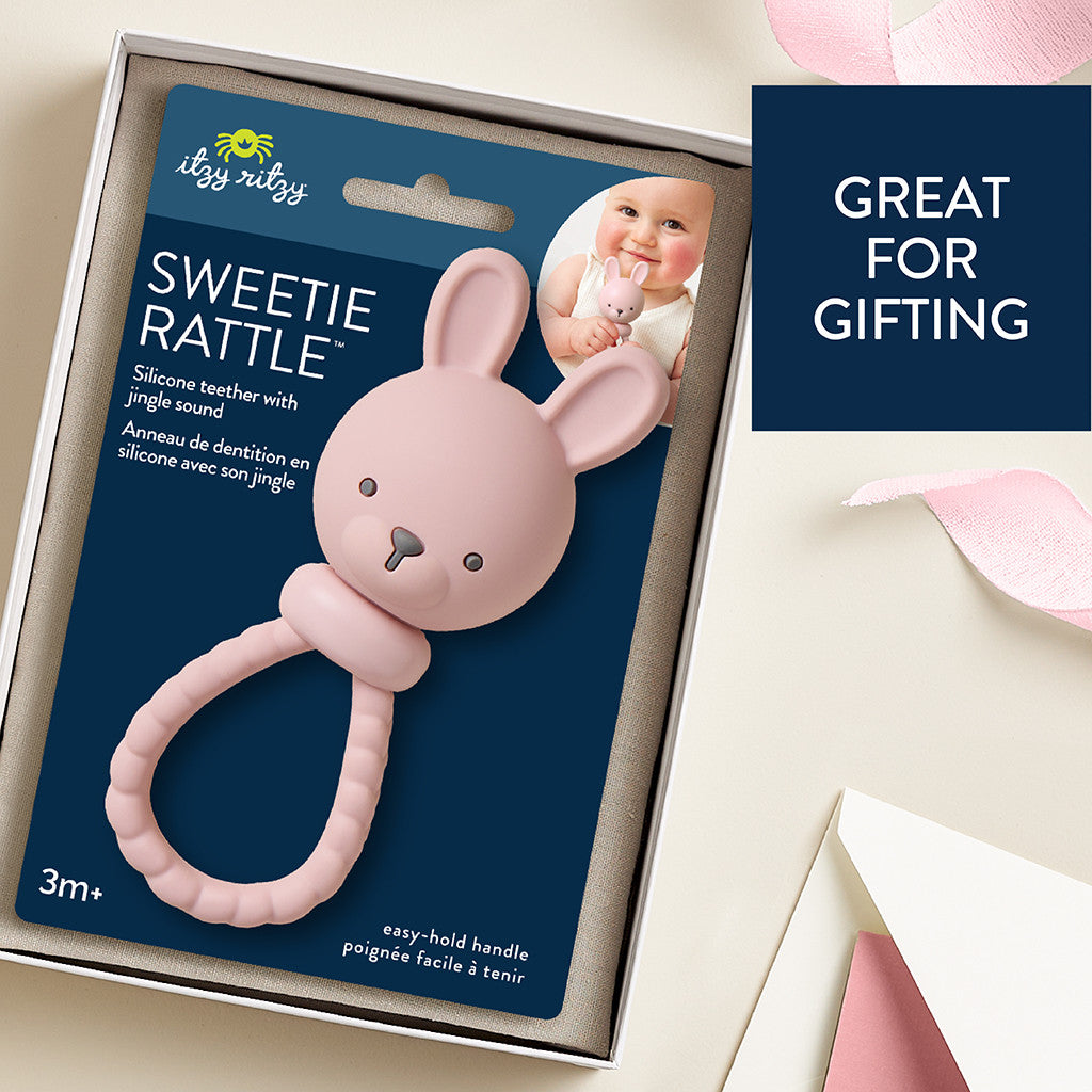 Itzy Ritzy Sweetie Rattle - Pink Bunny