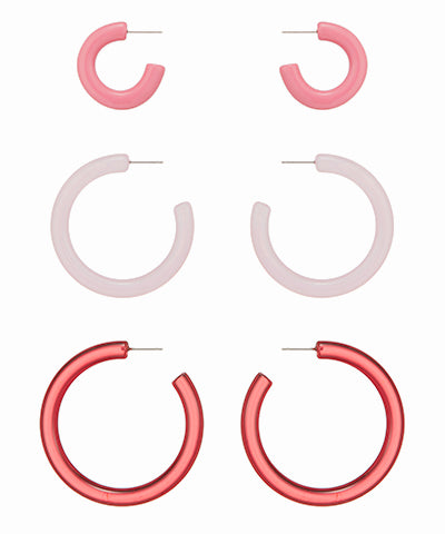 Pink Acrylic Hoops