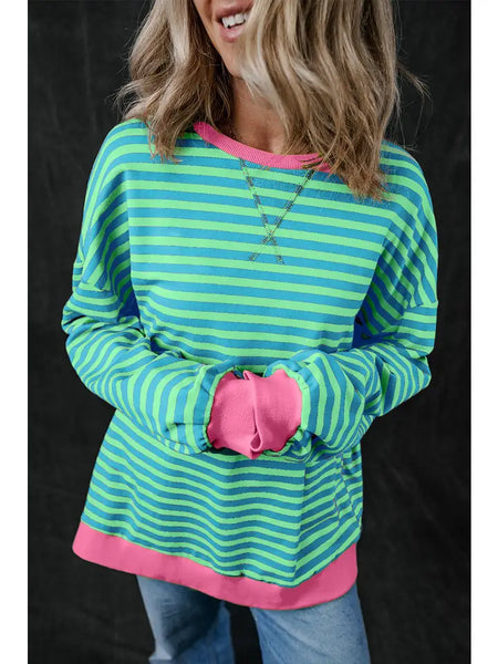 Sky Blue Stripe Maria Pullover