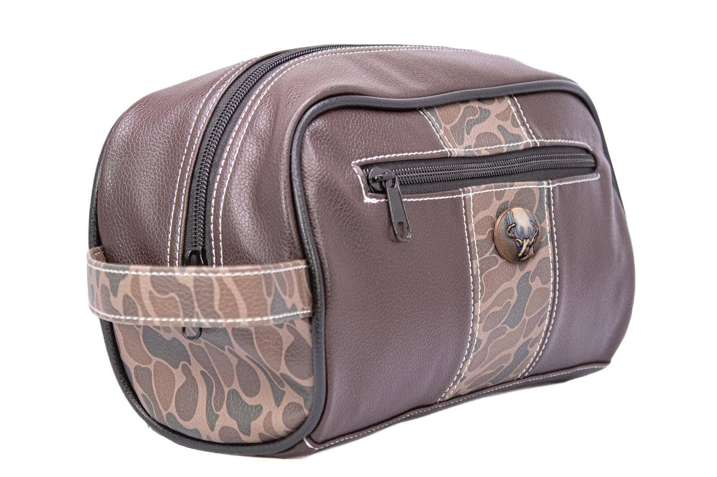 Green & Gray Buck Camo Dopp Bag