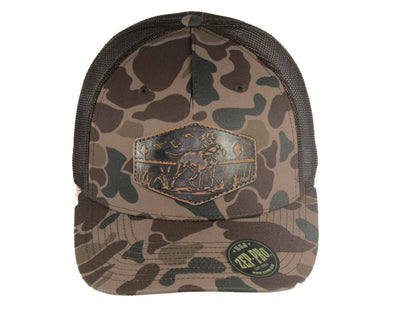 Dog Old School Camo Trucker Hat