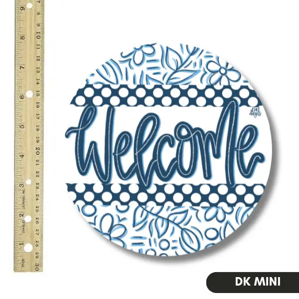 Blue & White Welcome Mini Attachment