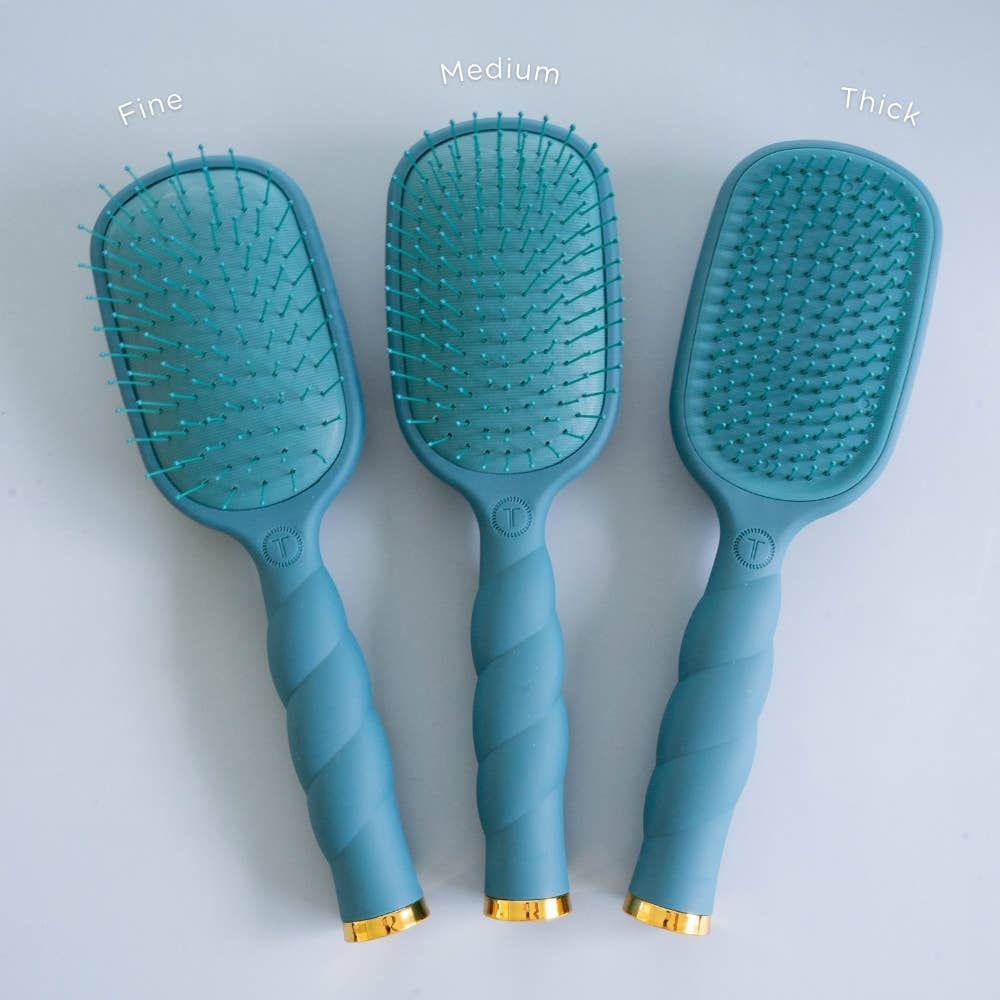 TELETIE Detangler Hair Brush for Thick Hair | Teal With It