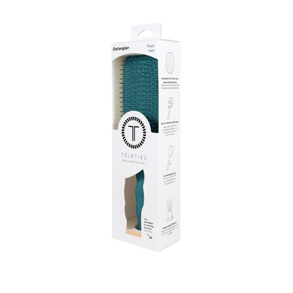 TELETIE Detangler Hair Brush for Thick Hair | Teal With It