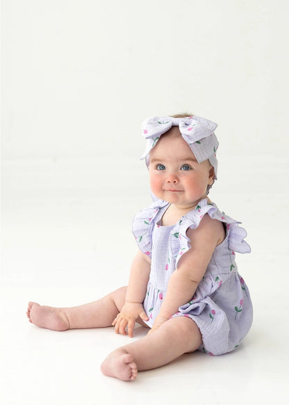 Baby Purple Tiny Tulip Romper
