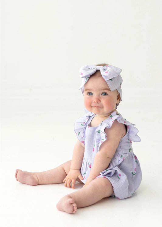 Baby Purple Tiny Tulip Romper