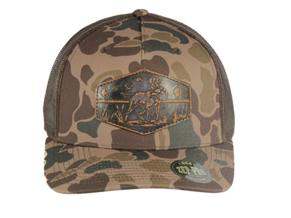 Dog Old School Camo Trucker Hat