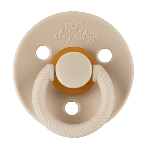 Itzy Soother™ Natural Rubber Pacifier 2-Pack - Coconut & Toast