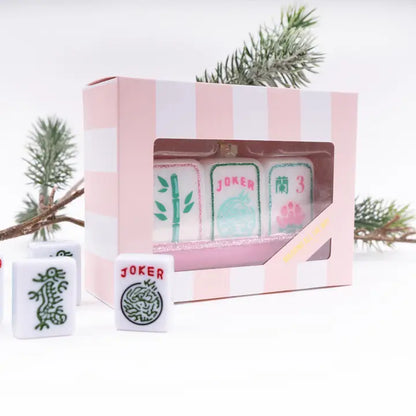Mahjong Tile Hand Glass Ornament