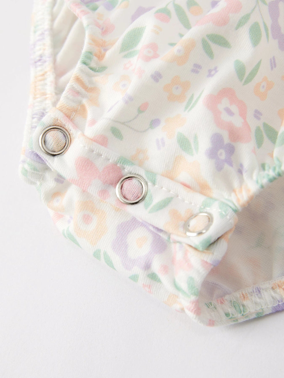 Baby Pastel Floral Cross Smocking Romper