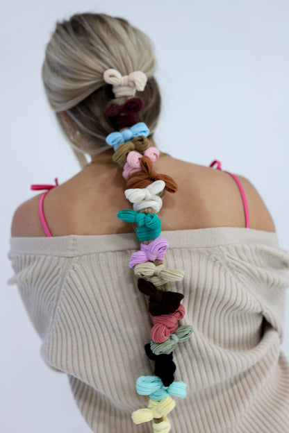 Kaxi Nylon Bow Slick Back Hair Ties