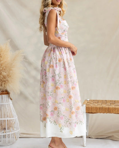 Pink Floral Resort-Inspired Rosie Slip Dress
