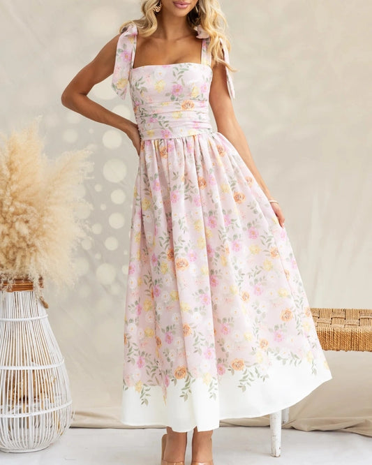 Pink Floral Resort-Inspired Rosie Slip Dress