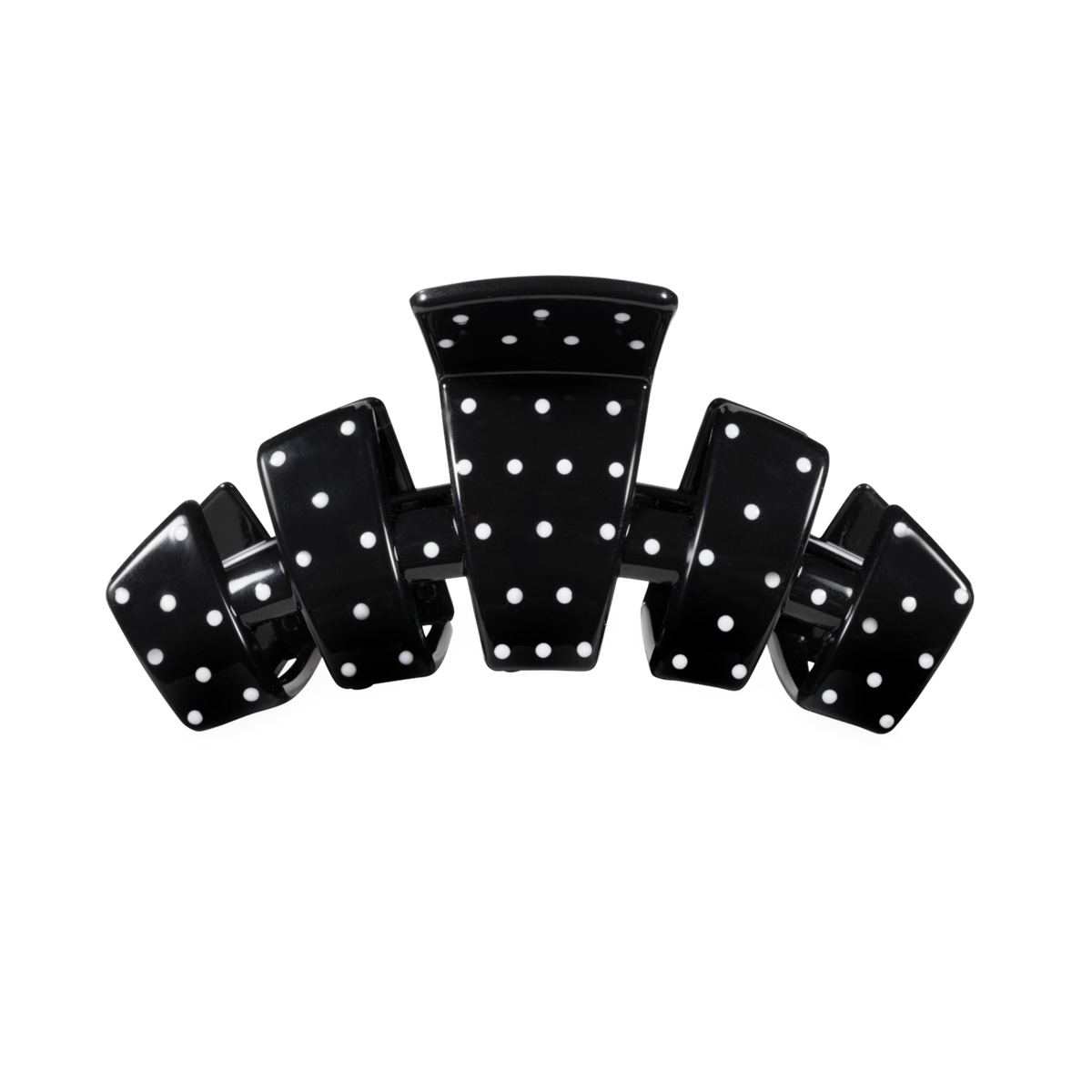 Medium Classic Black Polka Dot Party TELETIE Clip
