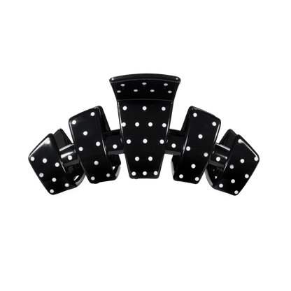 Medium Classic Black Polka Dot Party TELETIE Clip
