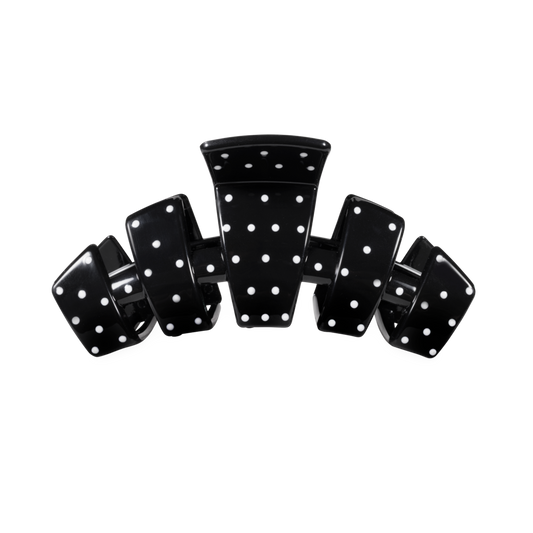 Medium Classic Black Polka Dot Party TELETIE Clip