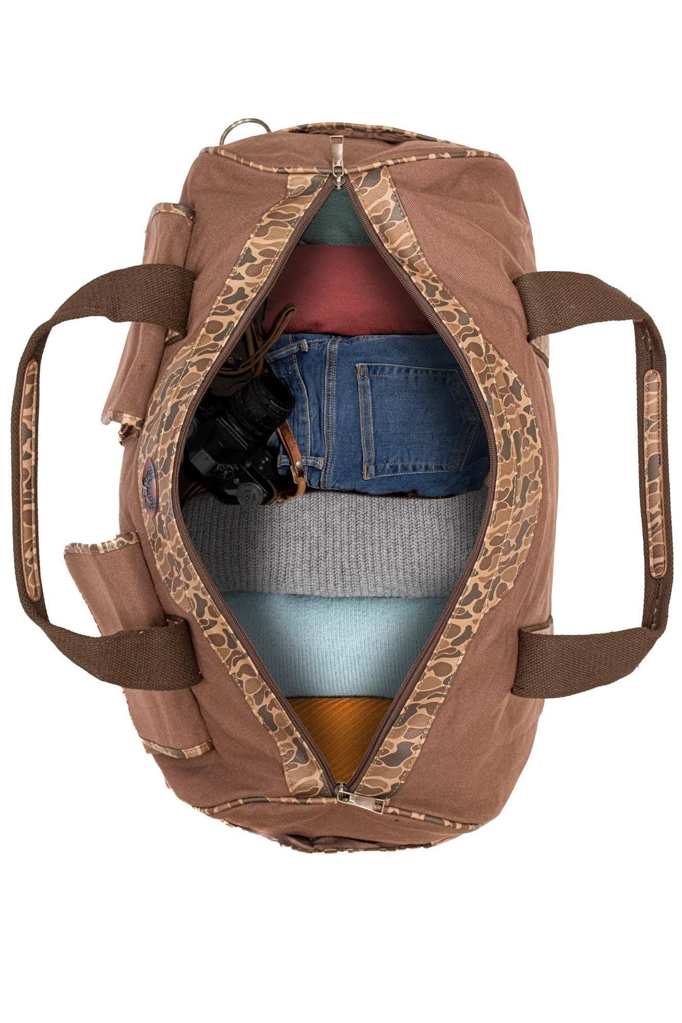 Brown & Tan Buck Camo Weekender Bag