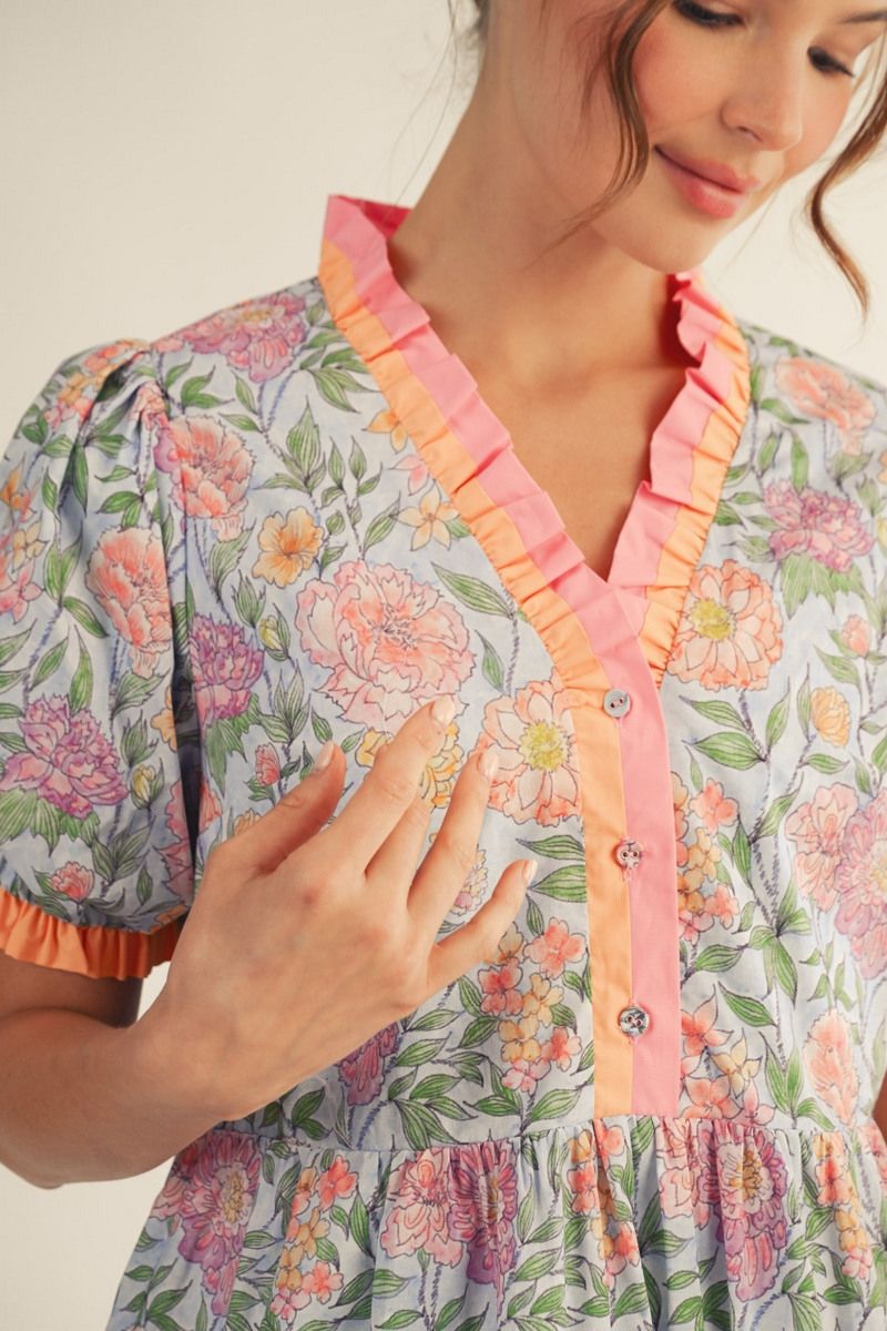 Blue Skies & Blossoms Dress