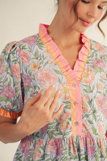 Blue Skies & Blossoms Dress
