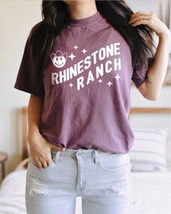 Berry Rhinestone Ranch Cowgirl Tee