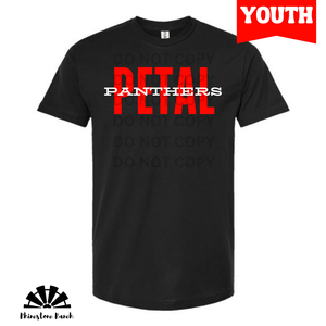 Youth Black Petal Over Panthers Tee