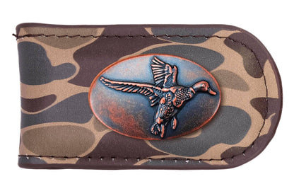 Brown & Tan Camo Mallard Money Clip