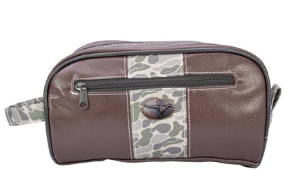 Green & Grey Mallard Brown Pebble Dopp Bag