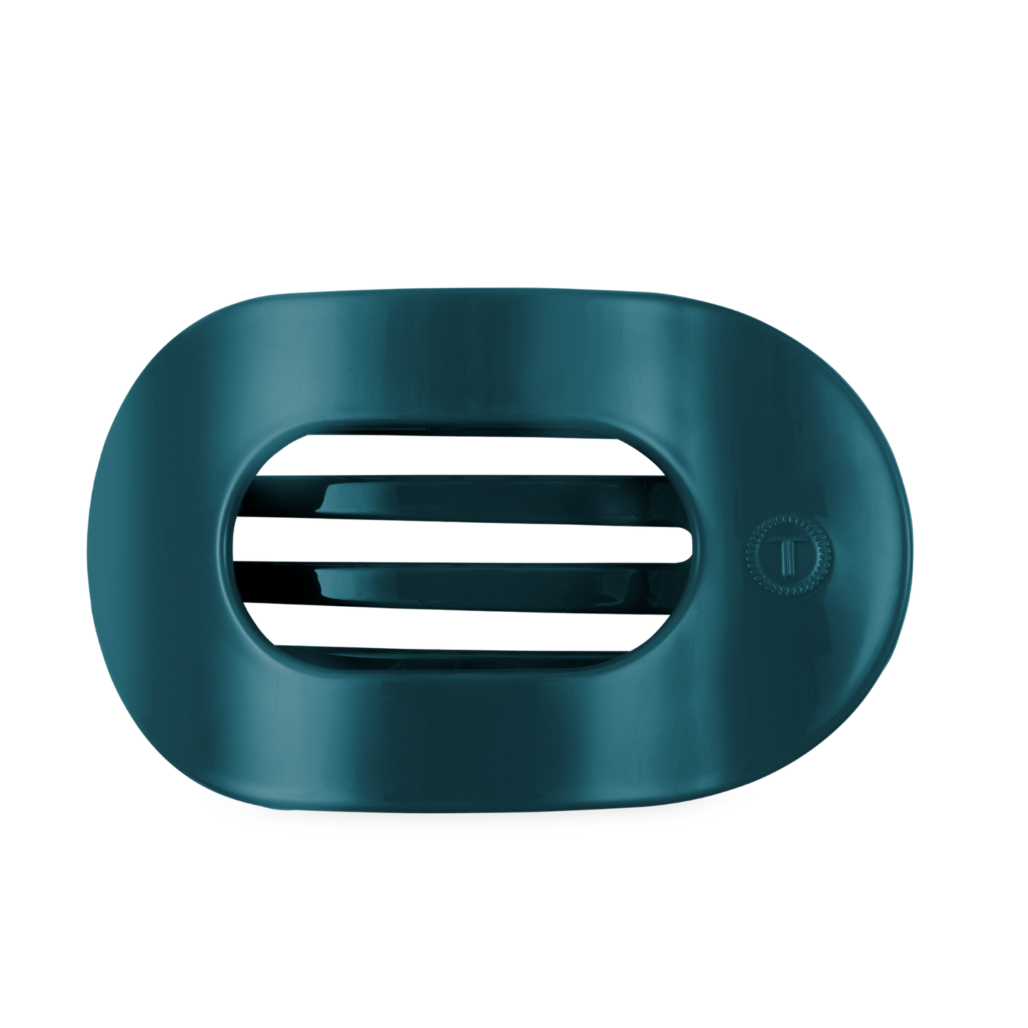 Round Flat TELETIE Clip | Large | Teal With It